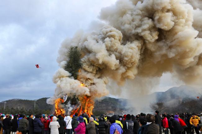 2014년 안녕 기원 정월대보름 달집태우기 0