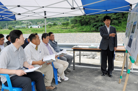 묵촌천 수해복구공사현장확인0
