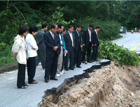 제132회 임시회 중 수해지역 현장확인