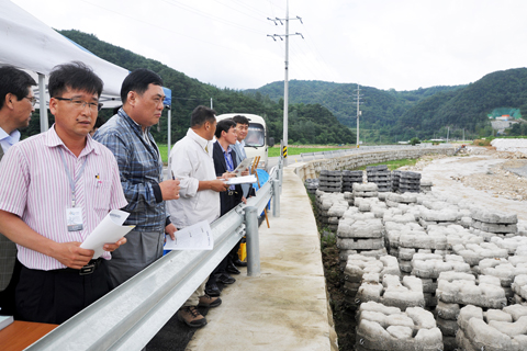 묵촌천 수해복구공...