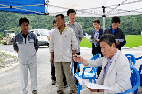 묵촌천 수해복구공...