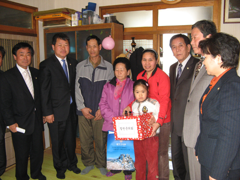 모범 다문화가정 방문